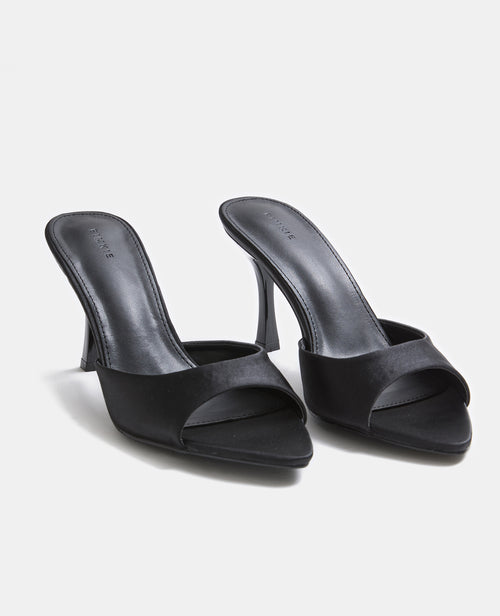 Mules satinées à talon et bouts pointus - PIMKIE - 2
