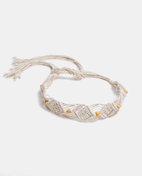 Ceinture à nouer en cordes avec perles - PIMKIE - 1