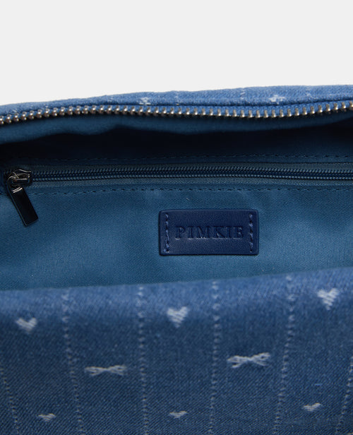 Trousse de toilette en jean avec cœurs et nœuds - PIMKIE - 3