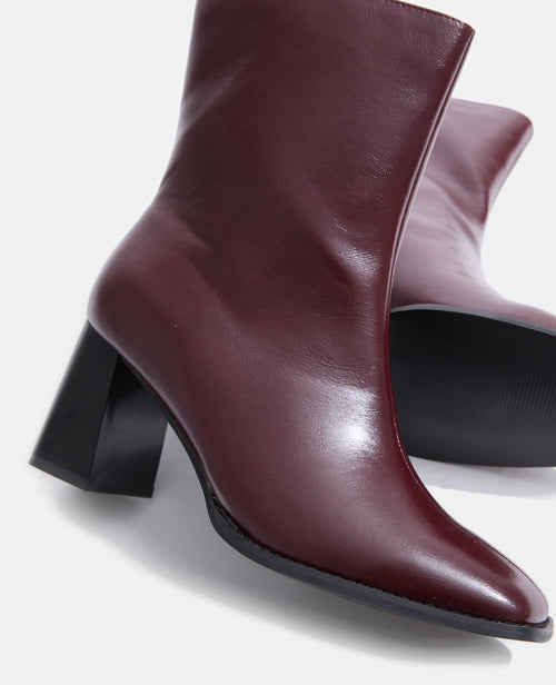 Boots à talons effet vinyl avec bouts carrés - PIMKIE - 4