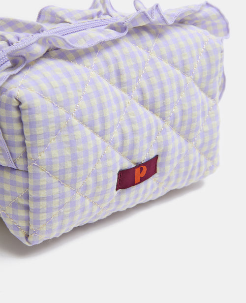 Trousse en tissu matelassé vichy avec volants - PIMKIE - 5