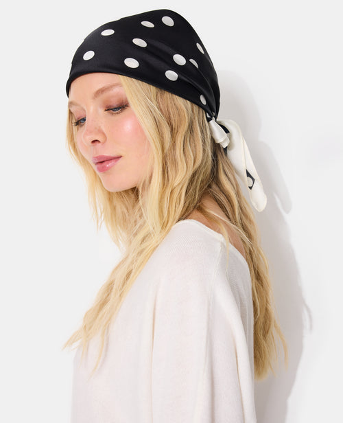 Foulard en satin motif pois - PIMKIE - 1