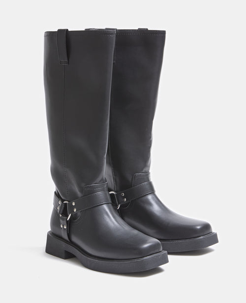 Bottes hautes style motard avec boucle et clous - PIMKIE - 2
