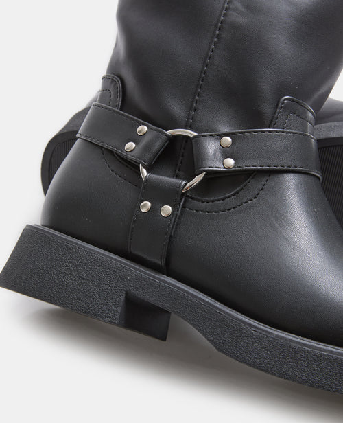 Bottes hautes style motard avec boucle et clous - PIMKIE - 4