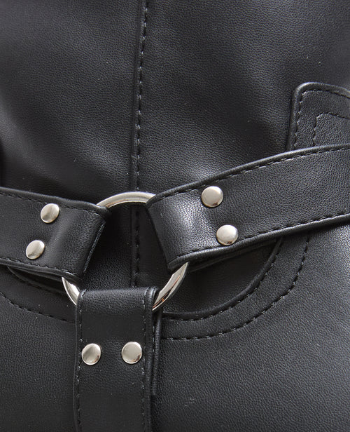 Bottes hautes style motard avec boucle et clous - PIMKIE - 5