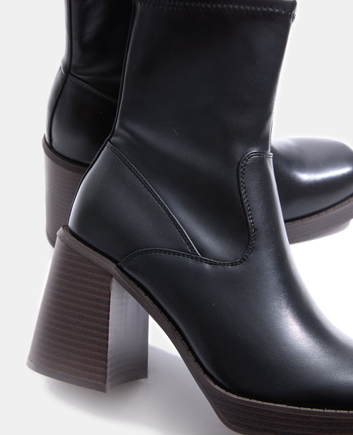 Boots plateformes simili avec talons blocs - PIMKIE - 4
