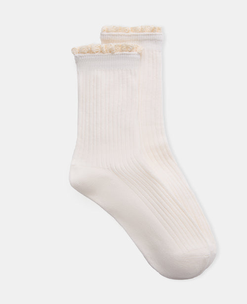 Paire de chaussettes avec bords dentelle crochet - PIMKIE - 1