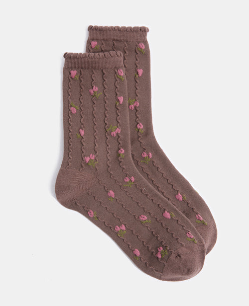 Paire de chaussettes avec fleurs - PIMKIE - 1