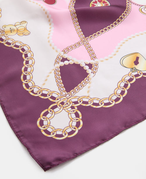 Foulard en satin motif chaînes et charms - PIMKIE - 3
