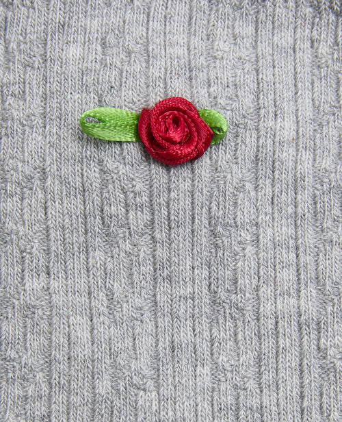 Paire de chaussettes en maille fantaisie avec roses - PIMKIE - 3