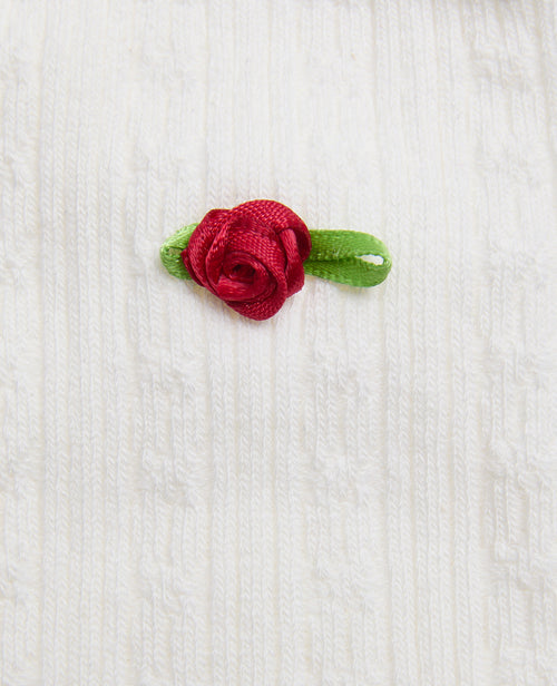 Paire de chaussettes en maille fantaisie avec roses - PIMKIE - 3