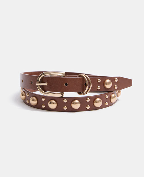 Ceinture fine en simili avec clous - PIMKIE - 1