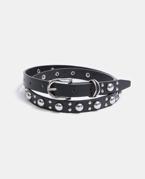 Ceinture fine en simili avec clous - PIMKIE - 1