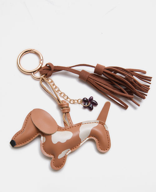 Déco de sac avec chien, fleur et pompons - PIMKIE - 1