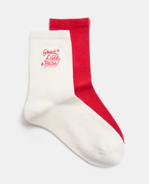 2 paires de chaussettes avec Good Luck Babe - PIMKIE - 1