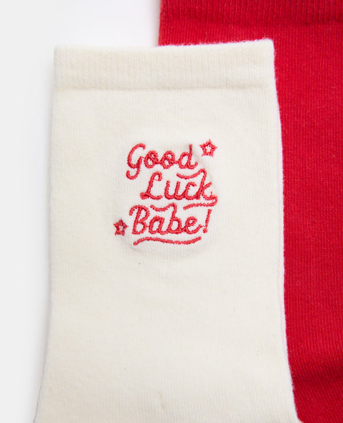 2 paires de chaussettes avec Good Luck Babe - PIMKIE - 2