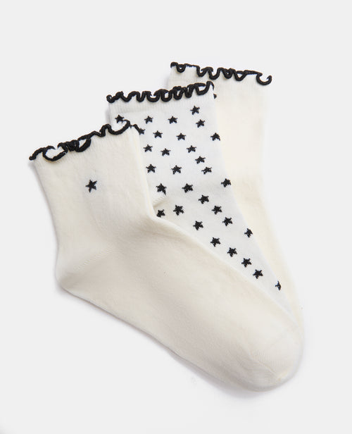 3 paires de chaussettes avec étoiles - PIMKIE - 1