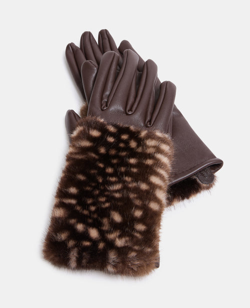 Paire de gants en simili avec fausse fourrure faon - PIMKIE - 2