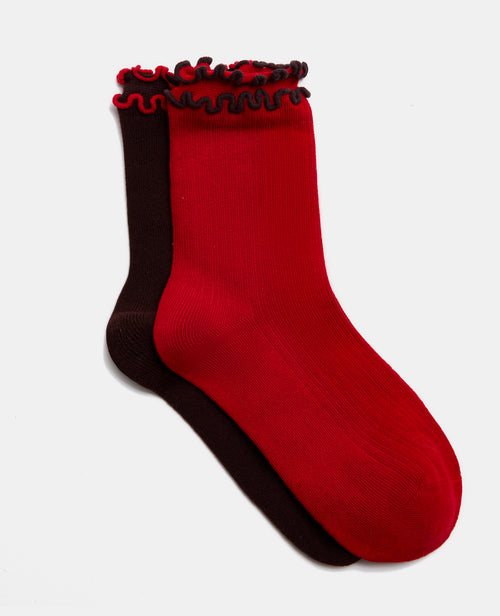 Lot de 2 paires de chaussettes bords ondulés - PIMKIE - 1