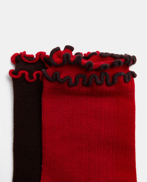 Lot de 2 paires de chaussettes bords ondulés - PIMKIE - 2
