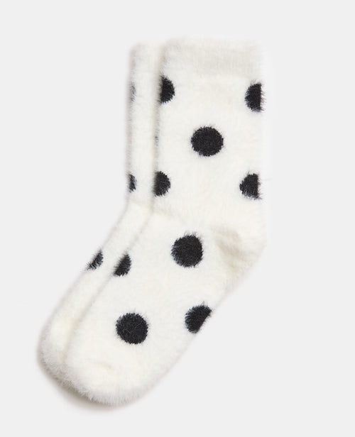Paire de chaussettes fluffy à pois - PIMKIE - 1