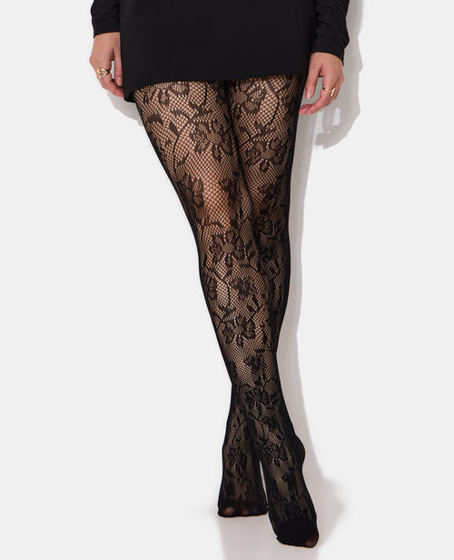 Collants résille façon dentelle - PIMKIE - 1