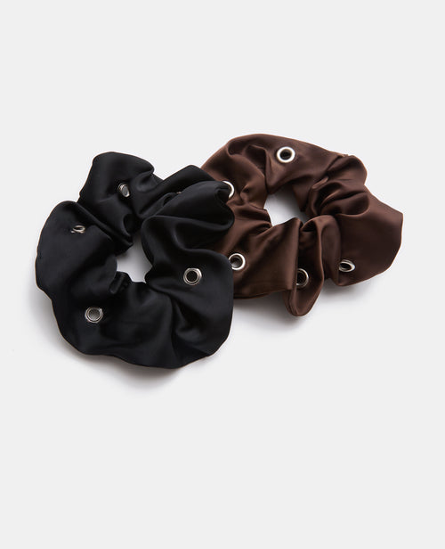 Lot de 2 chouchous satin avec œillets - PIMKIE - 1