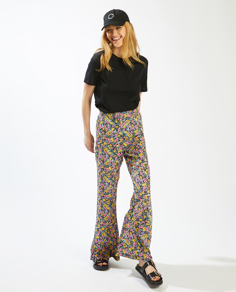 Pantalon à fleurs SMALL rouge - Pimkie
