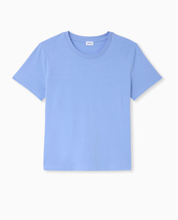 T-shirt basique col rond bleu - Pimkie