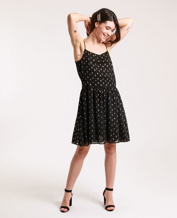 Robe patineuse à motif noir - Pimkie