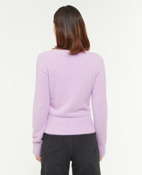 Pull en maille poilue et extensible lilas - Pimkie