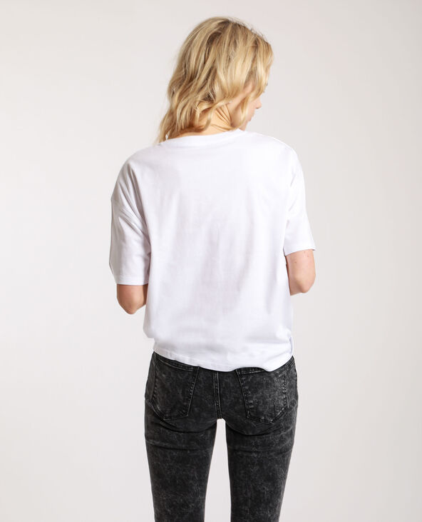 T-shirt à message blanc - Pimkie