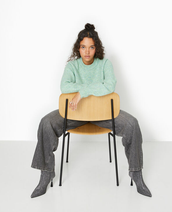 Pull oversize col rond manches raglan vert - Pimkie