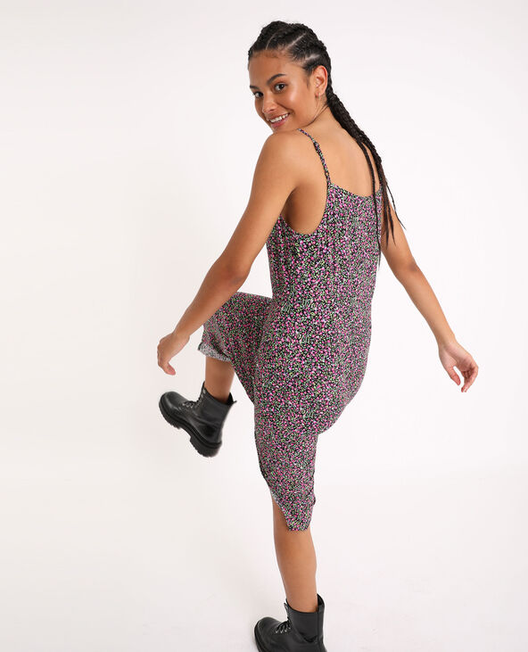 Robe longue à fleurs noir - Pimkie