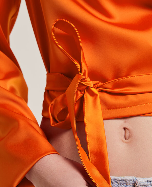 Chemise cache-coeur orange - Pimkie