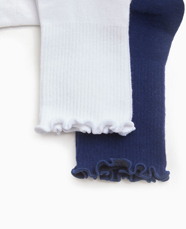 Lot de 2 paires de chaussettes avec bords ondulés écru - Pimkie