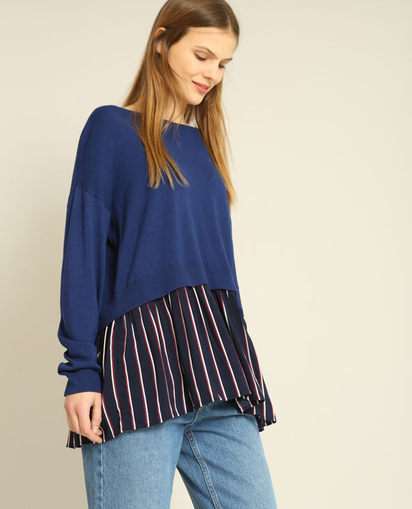 Pull chemise bleu marine - Pimkie