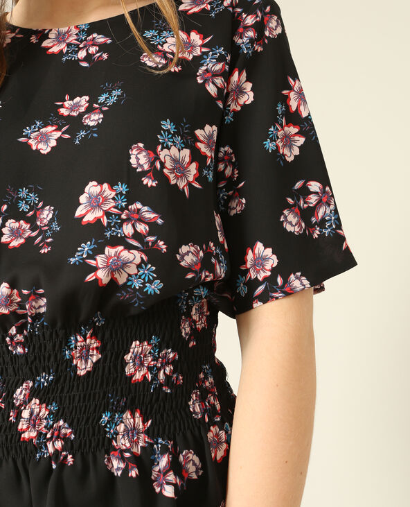 Blouse fluide à fleurs noir - Pimkie