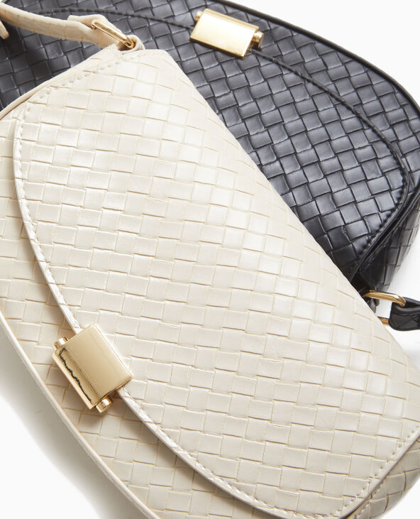 Sac boxy effet tressé beige - Pimkie