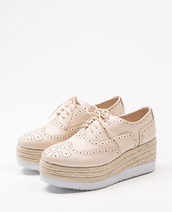 Derbies semelle corde beige - Pimkie