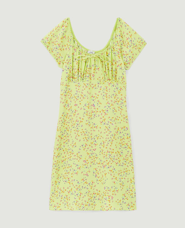 Robe courte avec fronces vert - Pimkie