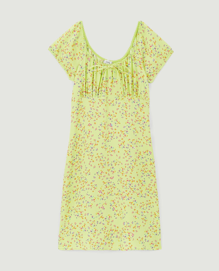 Robe courte avec fronces vert - Pimkie