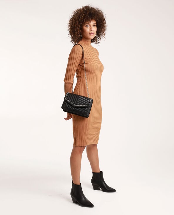 Robe côtelée longue camel - Pimkie
