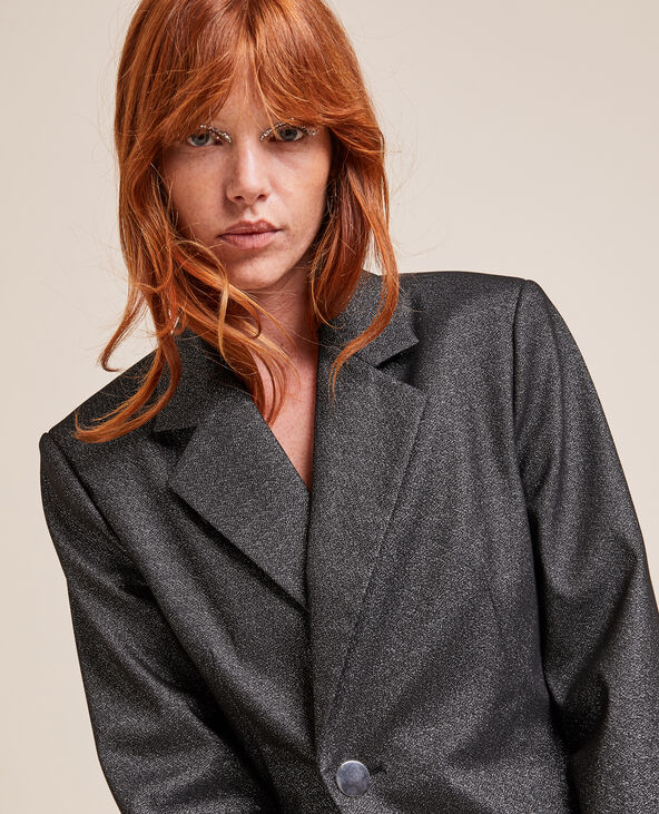 Veste blazer avec fils lurex noir - Pimkie