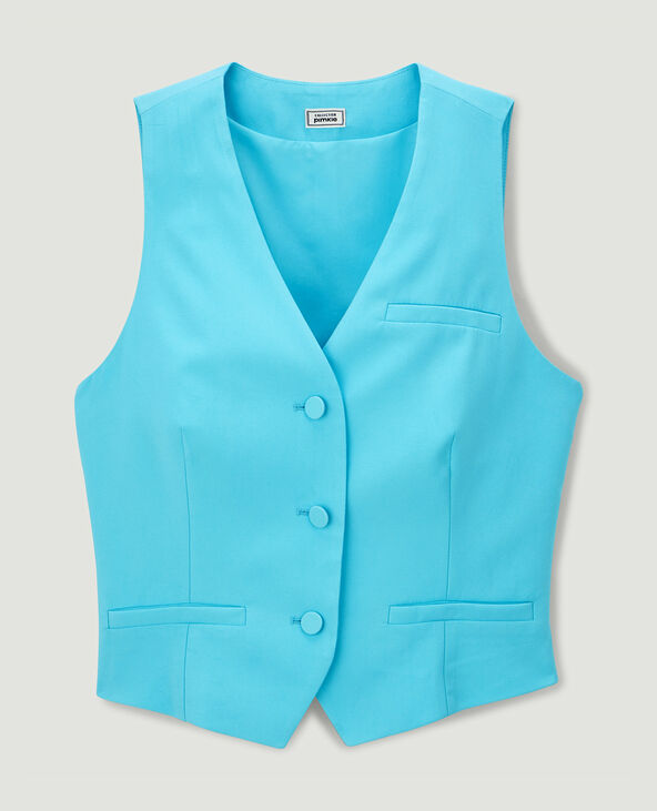 Gilet barman bleu turquoise - Pimkie