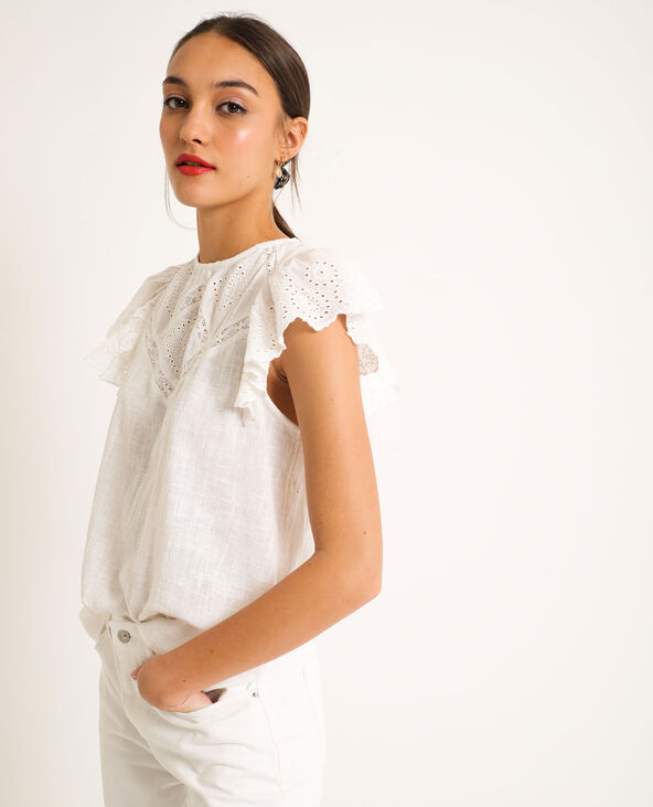 Blouse brodée blanc - Pimkie