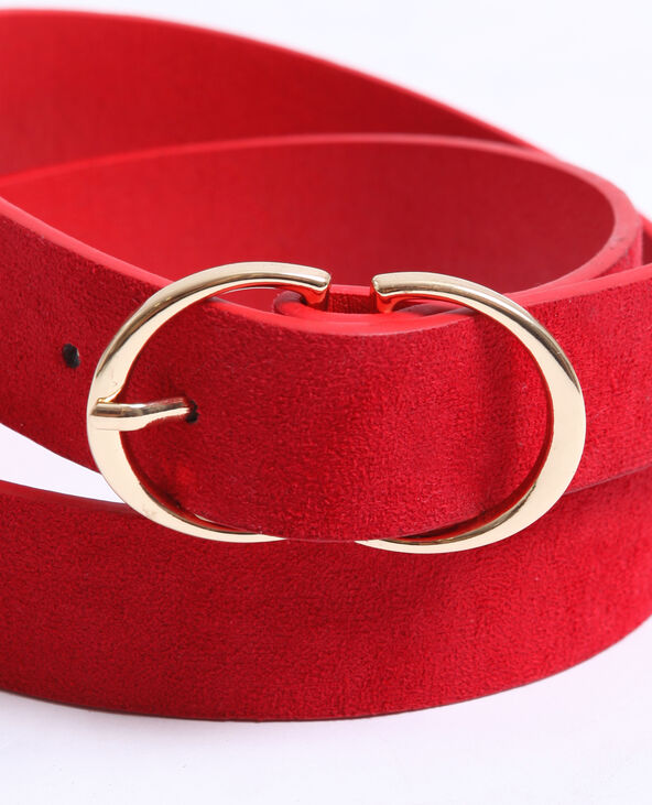Ceinture suédine bordeaux - Pimkie