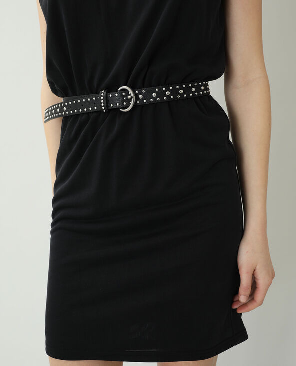 Robe droite à épaulettes noir - Pimkie
