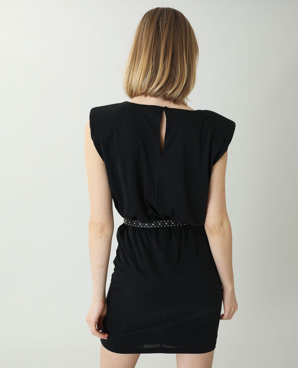 Robe droite à épaulettes noir - Pimkie