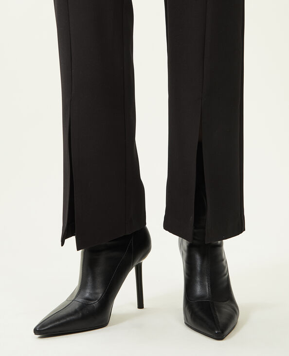 Pantalon droit avec fente noir - Pimkie